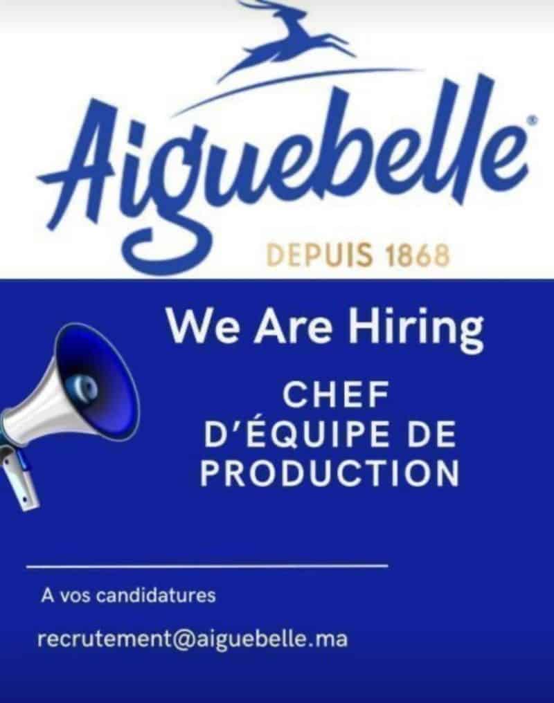 Aiguebelle recrute 6 CDI en production et maintenance Casablanca