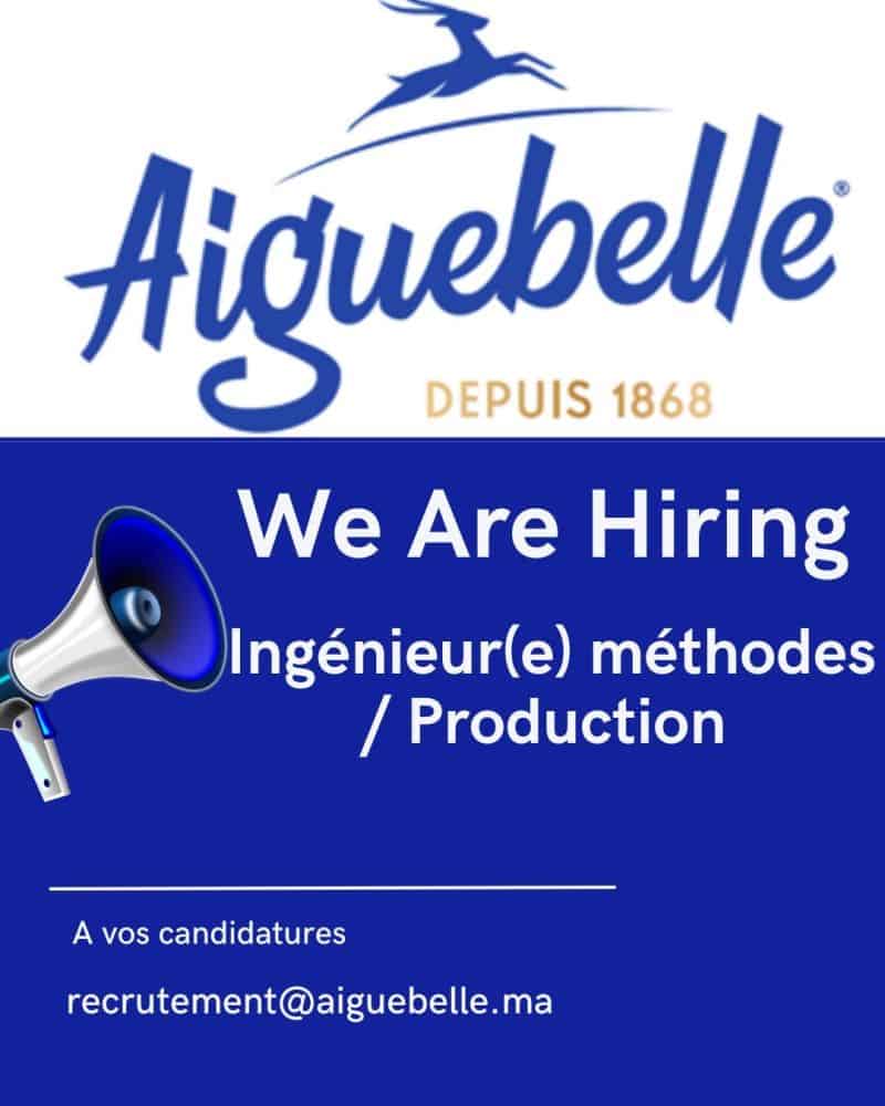Aiguebelle recrute 6 CDI en production et maintenance Casablanca