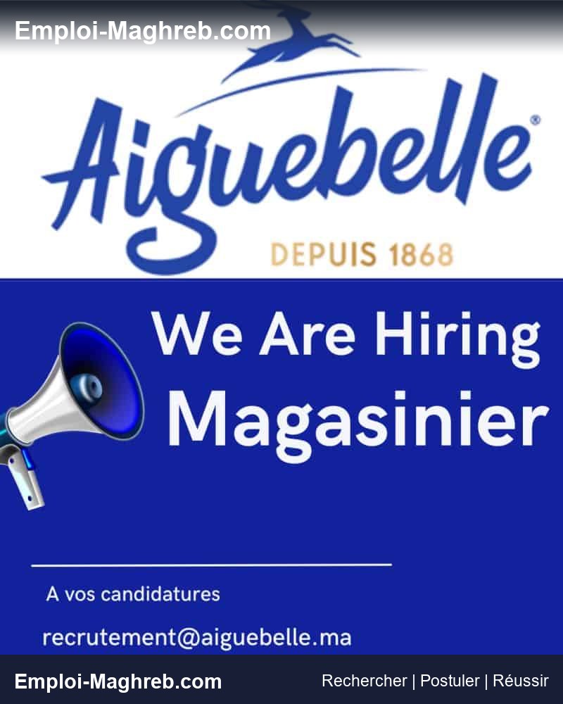 Aiguebelle recrute 6 postes CDI Casablanca production maintenance