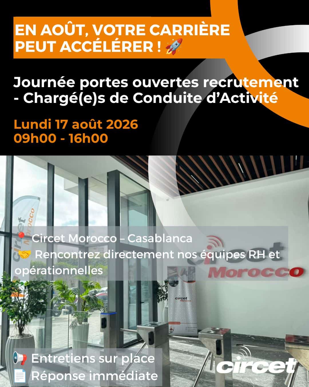 Circet Morocco ouvre ses portes pour une journée de recrutement
