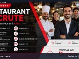 Entreprise de Restauration ouvre plusieurs postes CDI Rabat