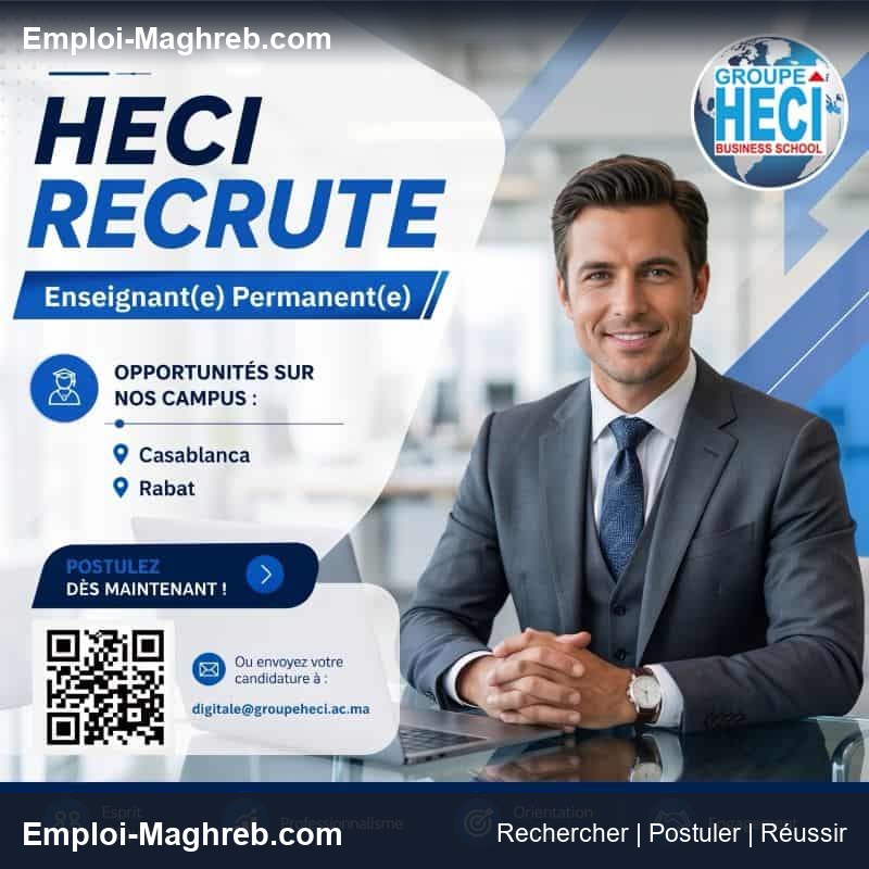 HECI Business School publie des postes permanents en économie, finance et gestio