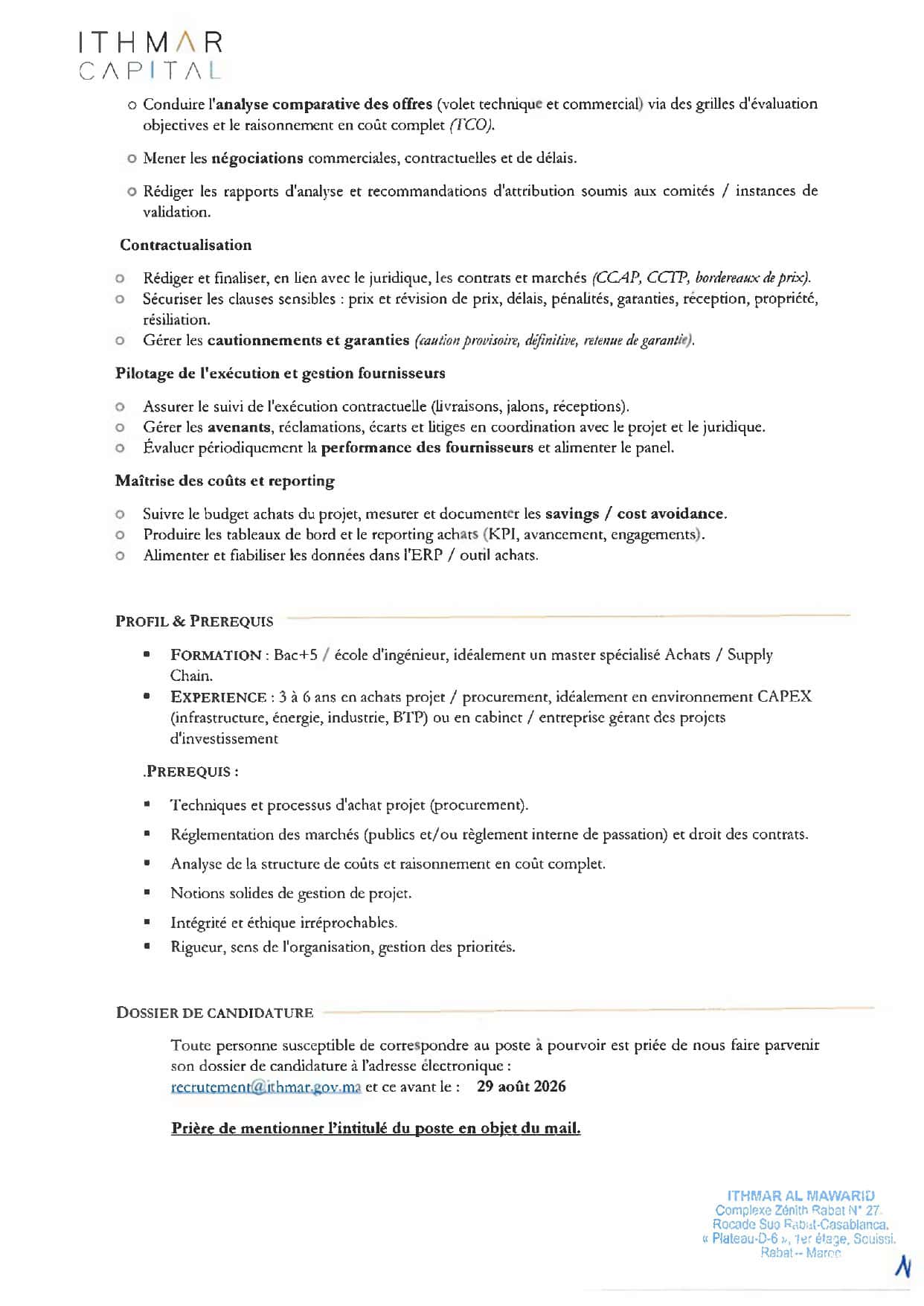 ITHMAR Capital ouvre ses portes aux talents pour sa campagne de recrutement 2026