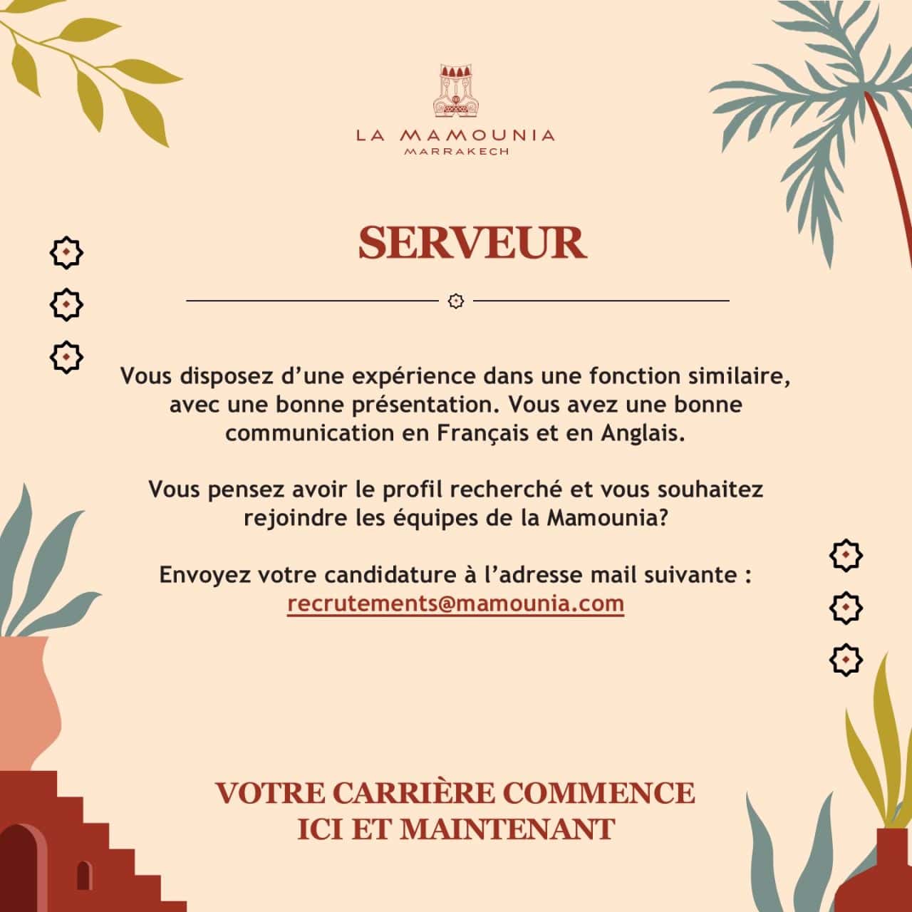 La Mamounia accueille des talents au cœur de Marrakech
