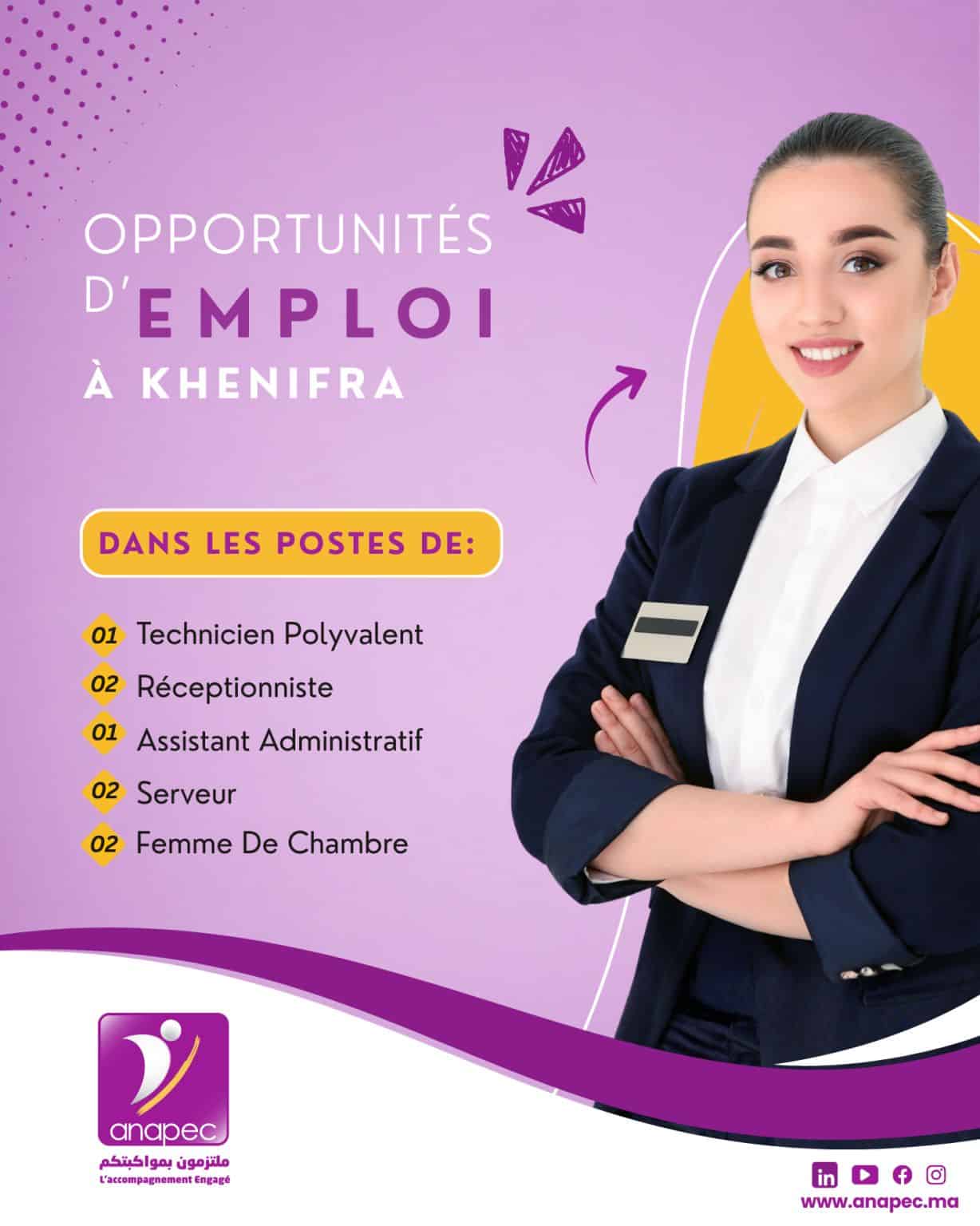 L'ANAPEC relance le recrutement dans la région de Khénifra