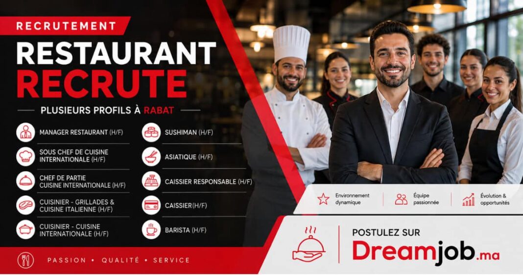 Le Groupe Al Madina SNCQ recherche des talents dans le secteur de la restauration Le Groupe Al Madina SNCQ recherche des talents dans le secteur de la restauration