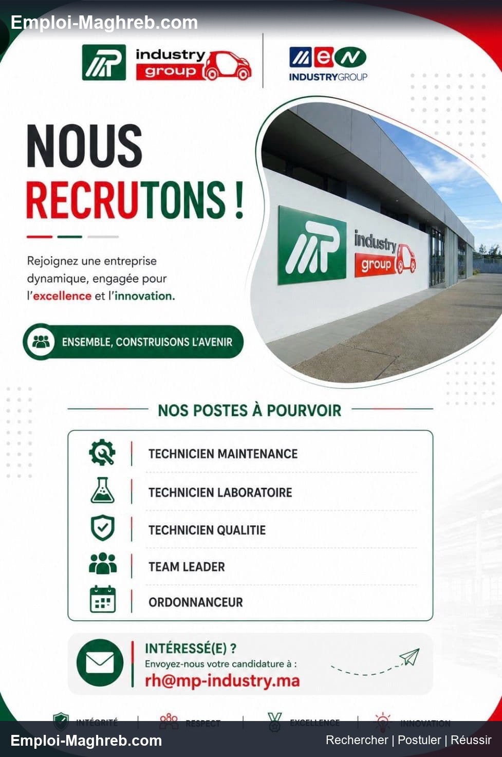 MP Industry recrute 5 profils TAC 2 CDI