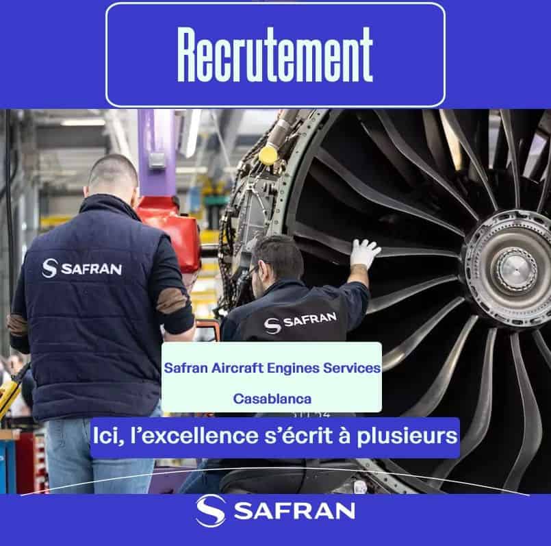 Safran Aircraft Engines recrute 7 profils clés en Afrique du Nord