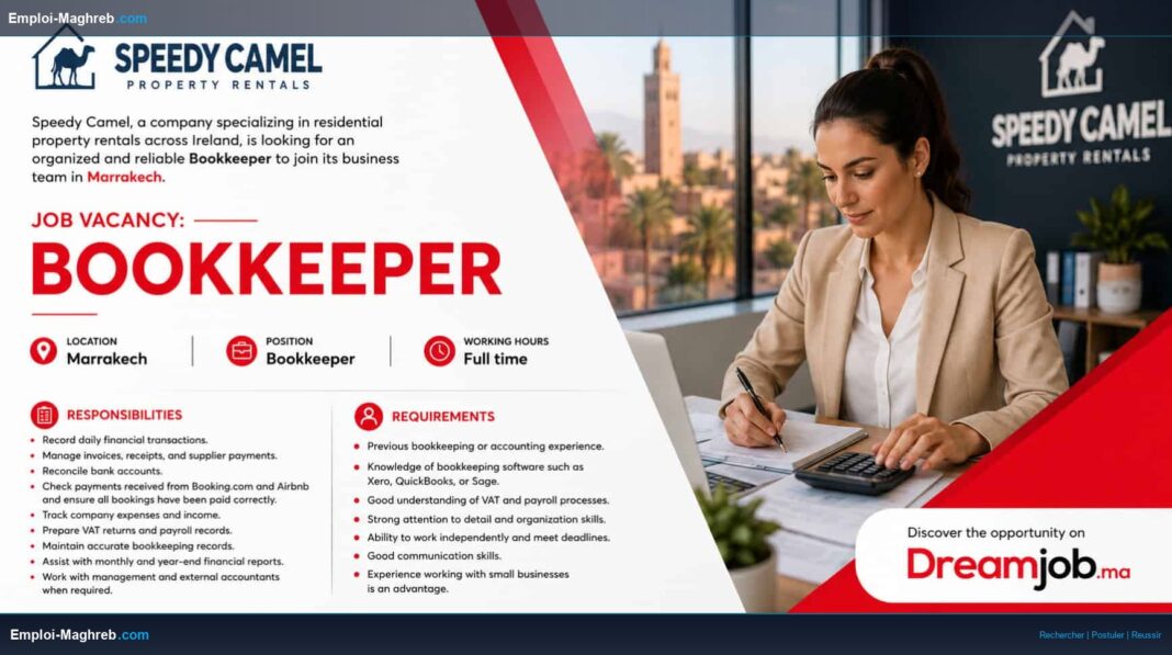 Speedy Camel recherche un Bookkeeper expérimenté pour renforcer son équipe